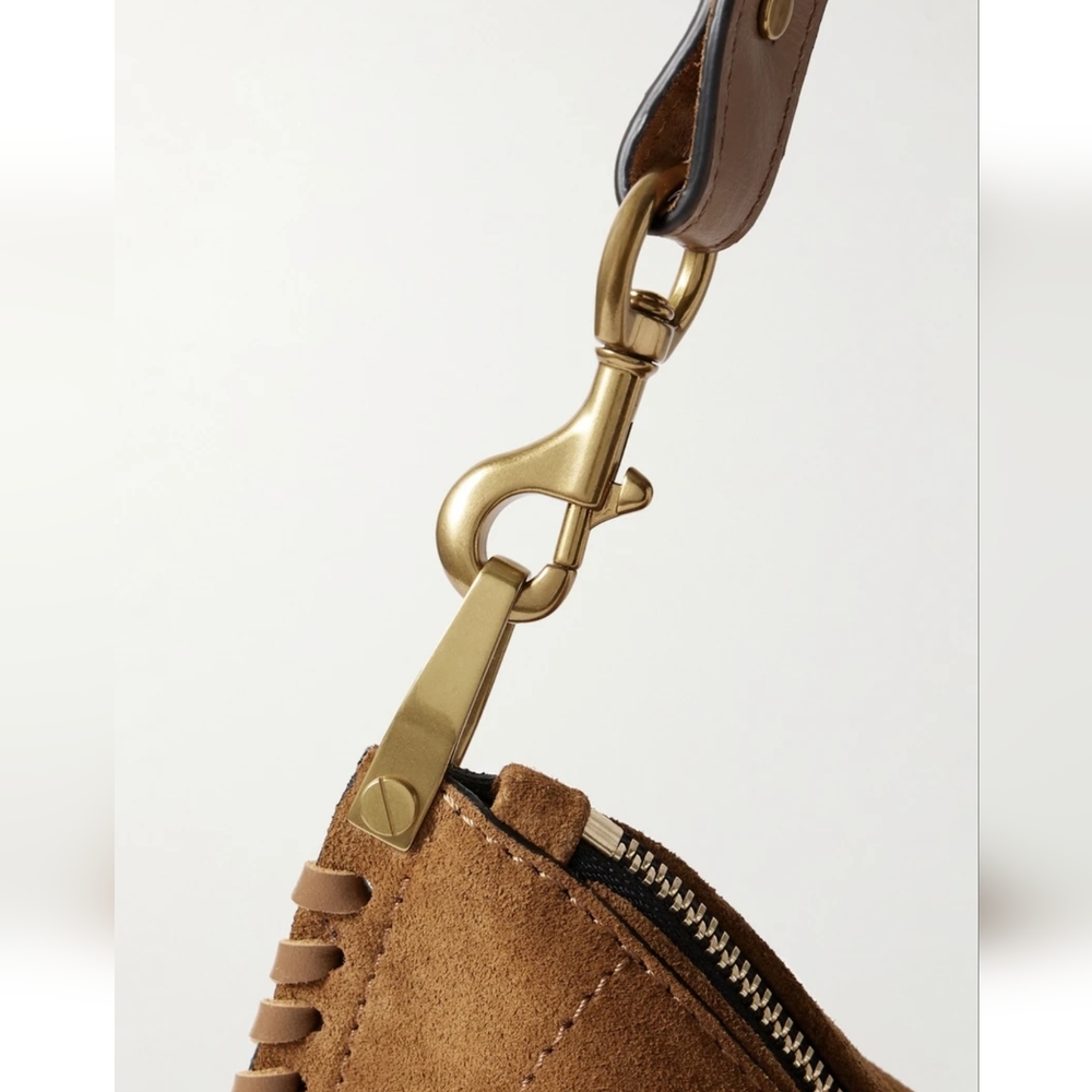 Isabel Marant Leather Brown Bag Elegant Tan Crossbody Purse - Picture 4 of 16